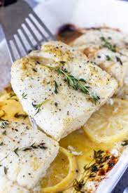 easy baked cod fillets lemon thyme