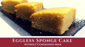 eggless sponge cake without condensed