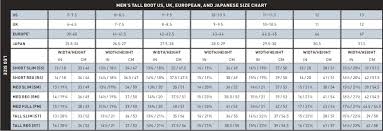 Unfolded Conversion Chart For Men And Womens Sock Size 2019