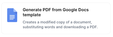 generate pdf from google docs template
