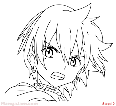 He was working as a cart driver when he first met aladdin. How To Draw Alibaba From Magi Mangajam Com