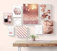 Rose Gold Gallery Wall Pink Wall Art