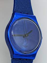 Vintage Swatch Wrist Watch GS144 Intense Blue Gent 2012 Originals Working |  eBay