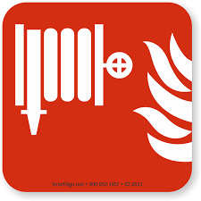 fire hose or standpipe symbol sign