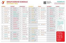 exercise schedule ymca of silicon valley