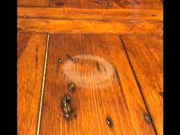 remove water stains in wood with a hair