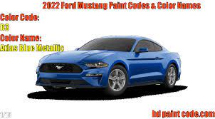 Ford Mustang Paint Codes Color Charts