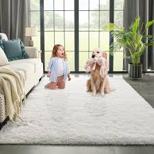 kimicole cream white area rug for