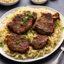 slow cooker pork chops and sauer