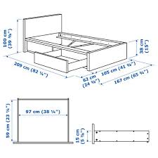 Malm Bed Frame High With 2 Storage