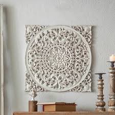 Country Carved Wood Flower Homary