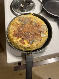 making my first spanish tortilla and