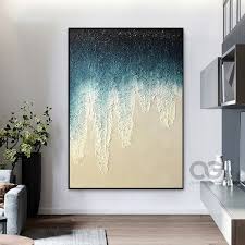 Framed Ocean Painting On Canvas Large