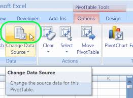 locate source data for a pivot table