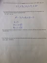 2 Pt Use The Rational Zeros Theorem To