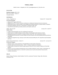 front end developer resume examples and