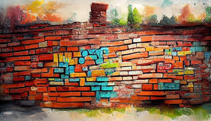 Old Brick Wall With Graffiti