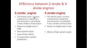 2 stroke and 4 stroke marine engines