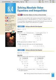solving absolute value equations and