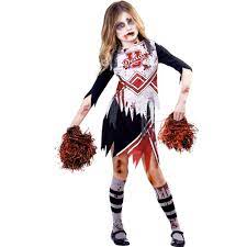 zombie red cheerleader kinderkostüm
