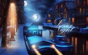 lovely night digital art wallpaper hd