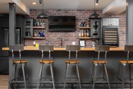 home bar with vinyl flooring ideas
