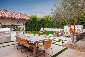 Concrete Garden Dining Table Design Ideas