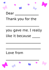 Printable Thank You Card Template Cards For Kids Free