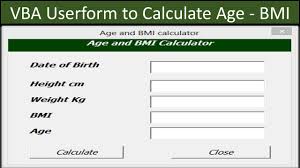 excel vba userform to calculate age and