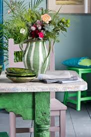 Rustic Dining Table Painted In Chalk