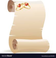 Old Scroll For Wedding Invitation Royalty Free Vector Image
