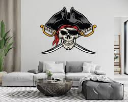 Pirate Skull Wall Decal Pirate Wall