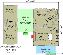 3 Bedroom Dogtrot House Plan 92318mx