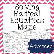 radical equations maze advanced