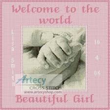 Baby Girl Hand Sampler