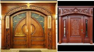 wood carving home enteranc double door