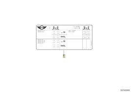Mini R53 Cooper S Jcw Tyre Pressure Chart Label Sticker 71246775143