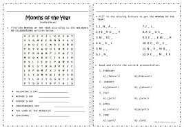 Months Of The Year Review English Esl Worksheets