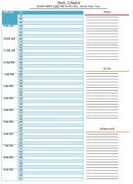 Daily Schedule Template 5 Free Templates Schedule Templates