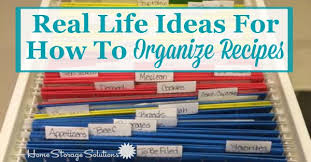 how to organize recipes real life ideas