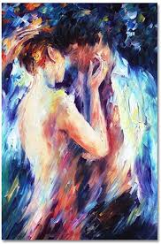 Amazon.com: Hombre y mujer desnudo abstracto sexo mujer pintura al óleo  sobre lienzo carteles e impresiones arte de la pared cuadro para sala de  estar 11.8x17.7 in sin marco : Hogar y