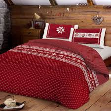 Tessuto ornamentale con cui si copre il letto rifatto. Parure Copripiumino Natalizio Matriominale Puro Cotone Daunex Bergen 255x200 Cm