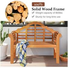 Eucalyptus Wood Outdoor Folding Bench