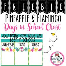 Flamingo Days In School Chart Freebie