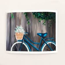Bicycle Art Print Cottagecore Room