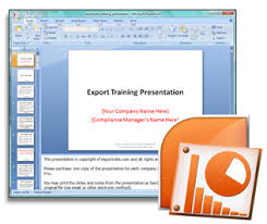 Sample Export Training Presentation Itar Export Compliance