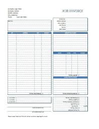 Excel Job Invoice Template Free Download