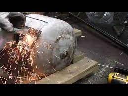 how to cut open a propane tank without