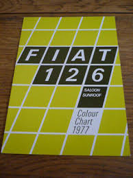 Fiat 125 Colour Chart Brochure Feb 1968 Italian Text 6 00