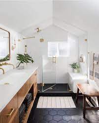 black bathroom floor designs